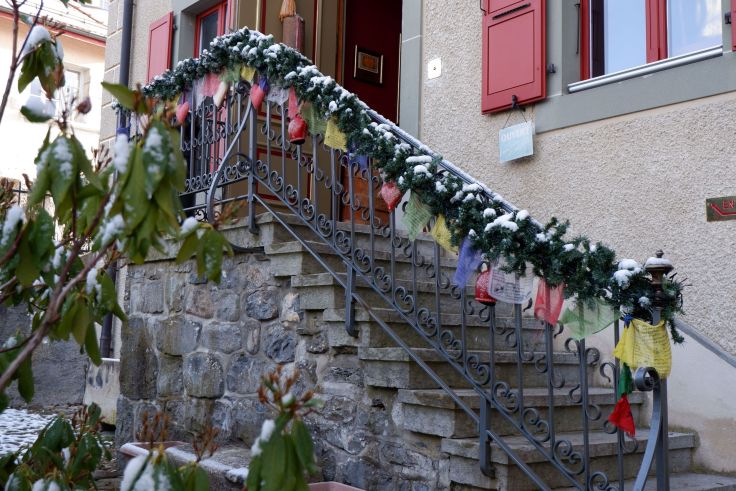 l'entrée du musée tibétain de Gruyères