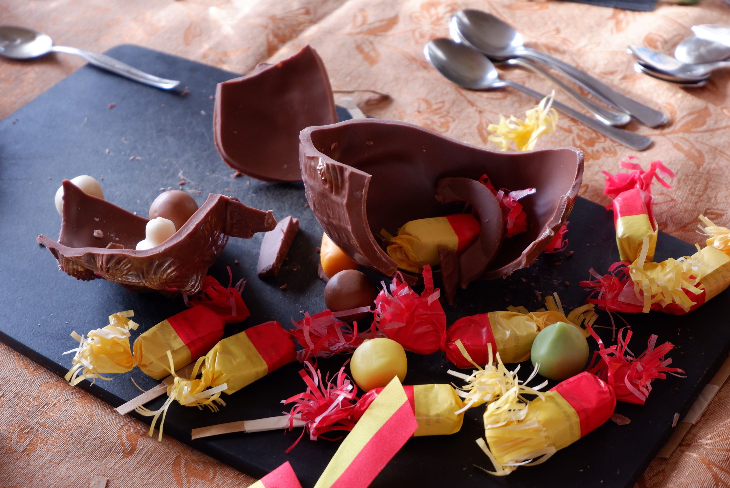 une marmite en chocolat