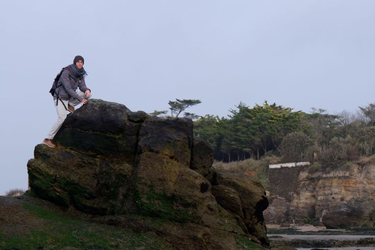Ryan sur un rocher
