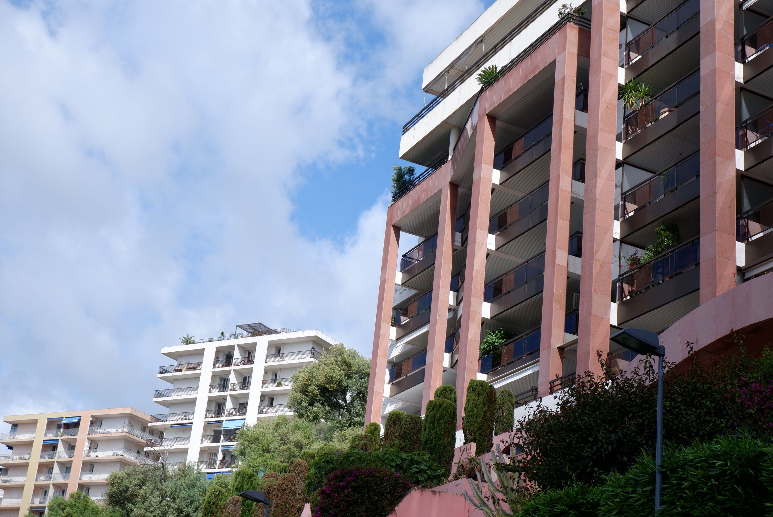 Immeubles roses à Ajaccio