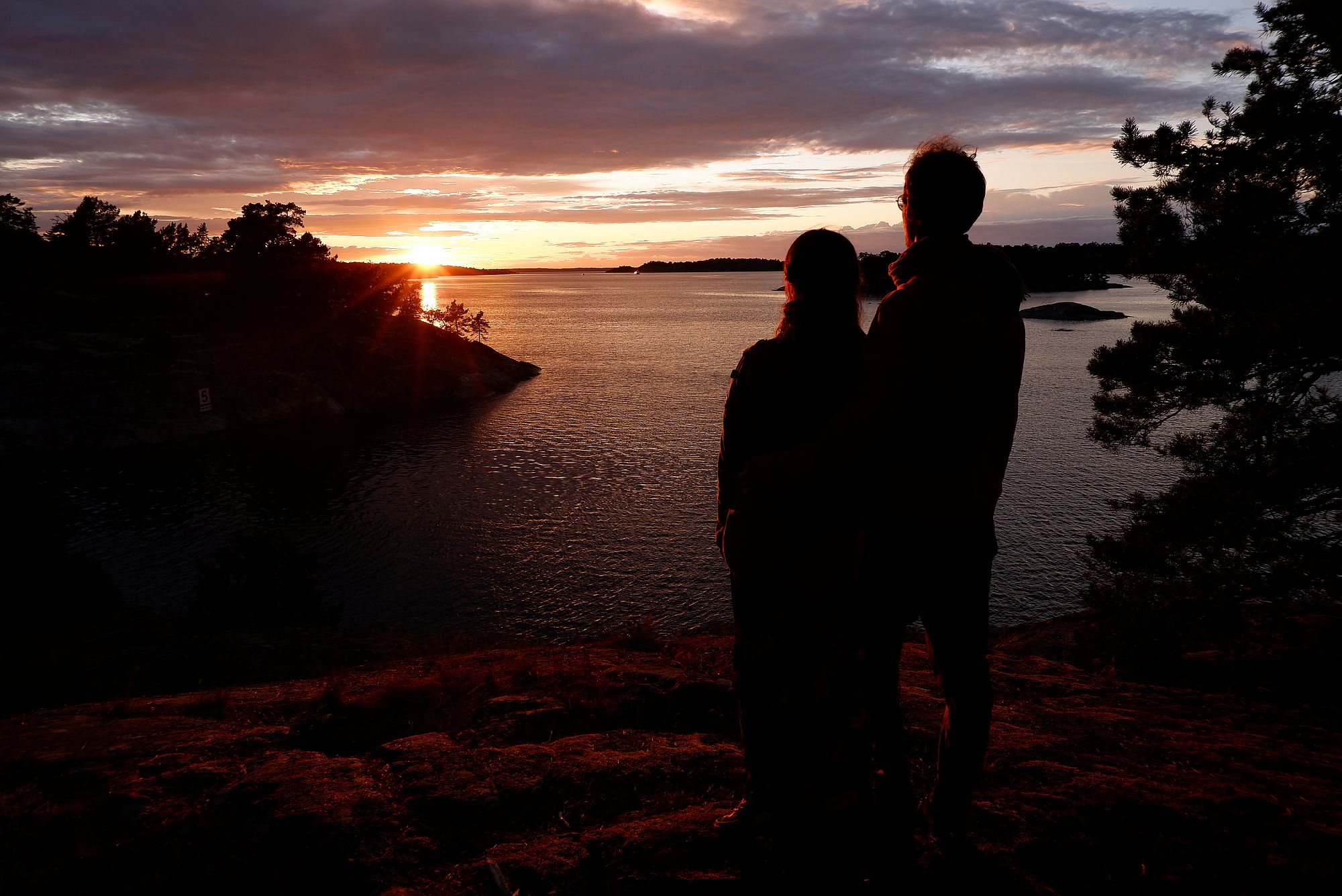 Ryan et moi devant le coucher de soleil